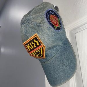 Denim Hat with Dope Patches